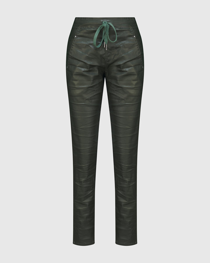 Coated Iconic Stretch Jeans, Forest