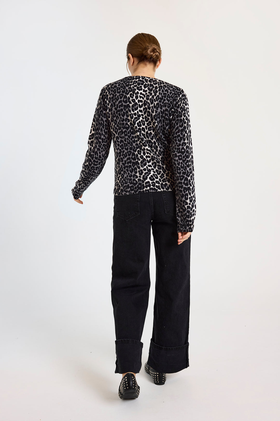Lydia Leopard Crewneck Grey