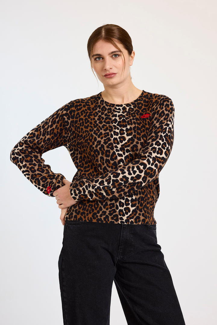 Lydia Crewneck Multi Brown
