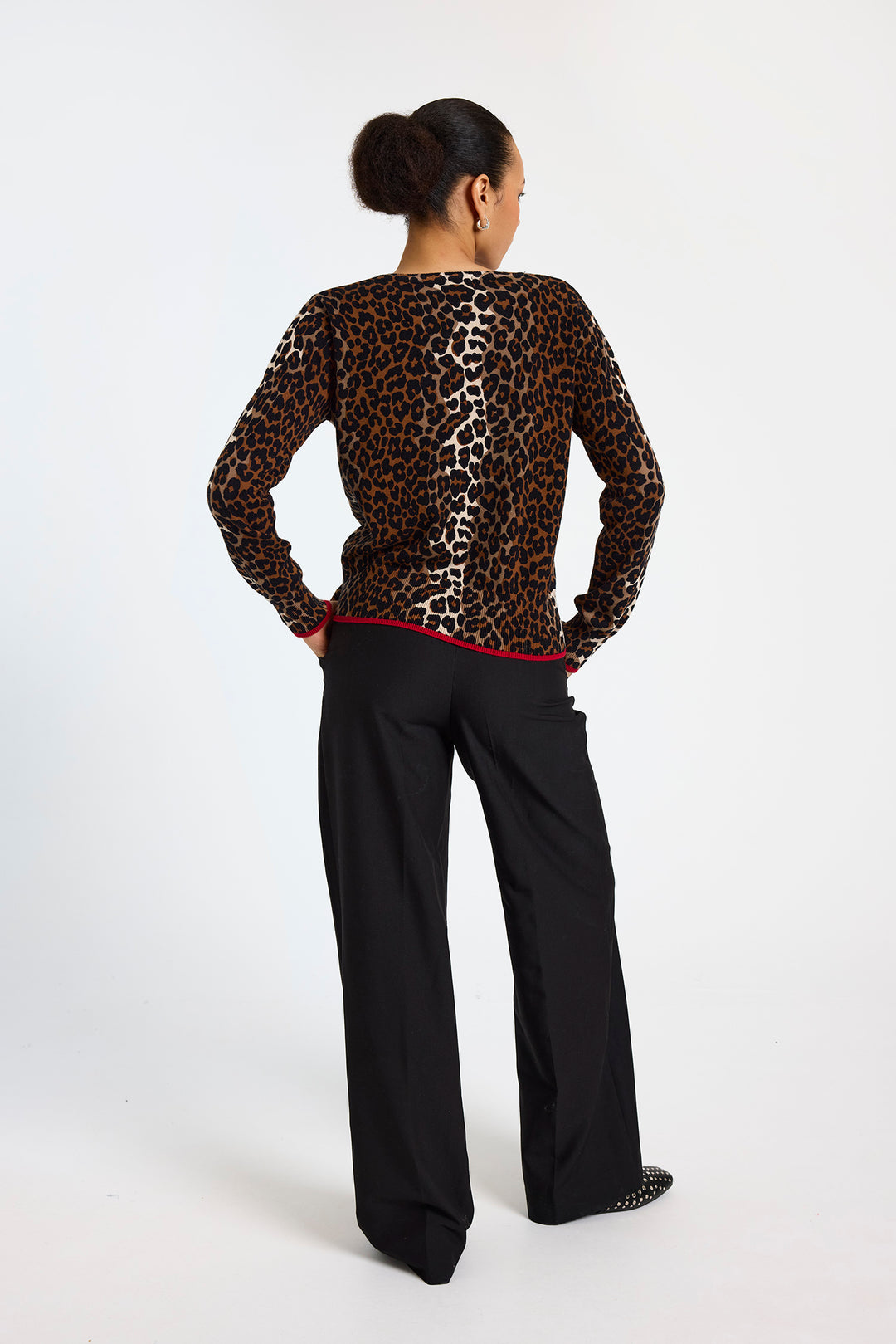Lydia Leopard Cardigan Multi Brown