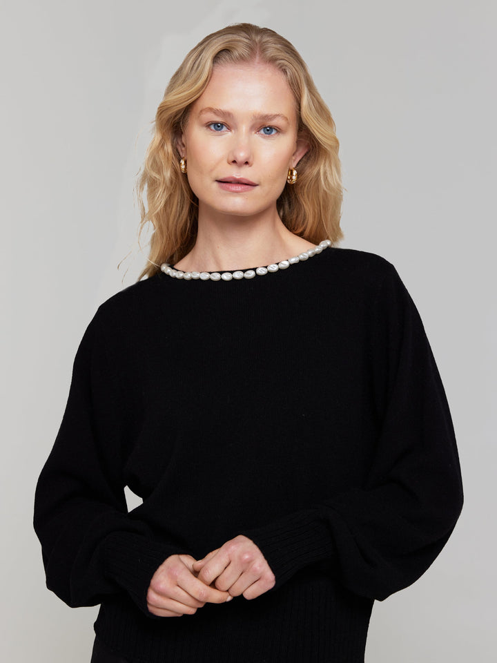 Pearl Neck Cashmere Sweater