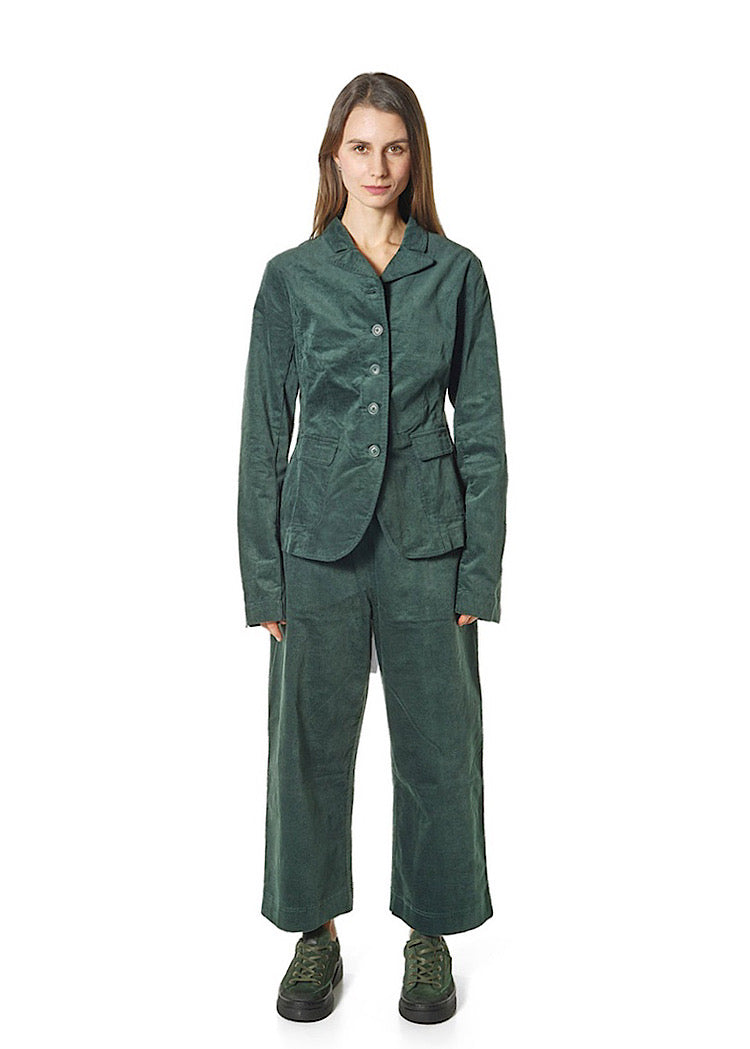 Tailored Velvet Jacket Forest