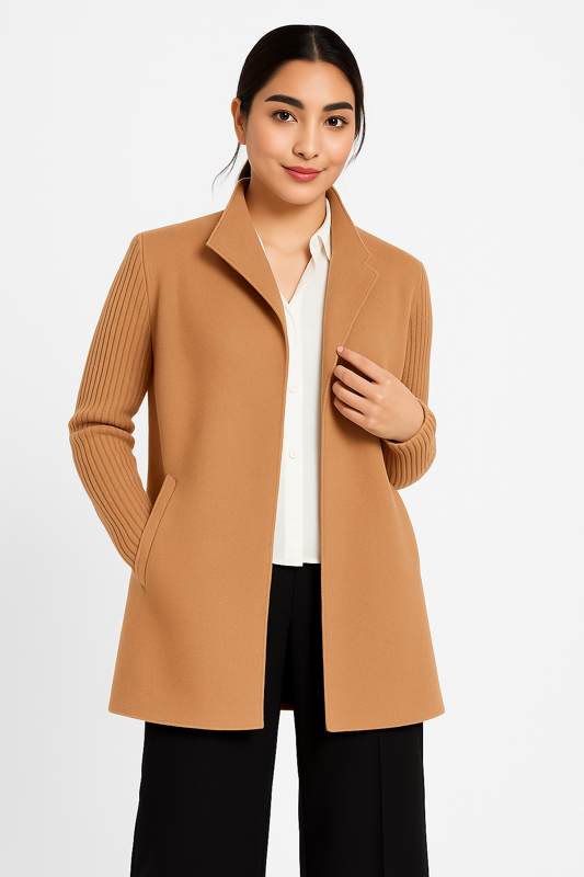 RIB SLEEVE COAT