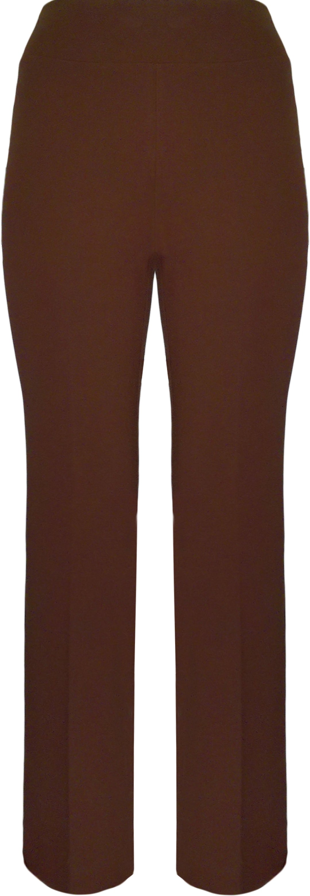 Solid Scuba Modern Straight Leg Pants Chocolate