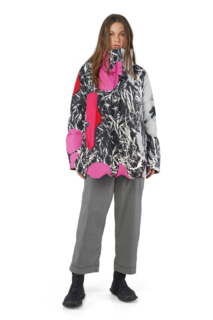 Short Puffer Coat Multicolor