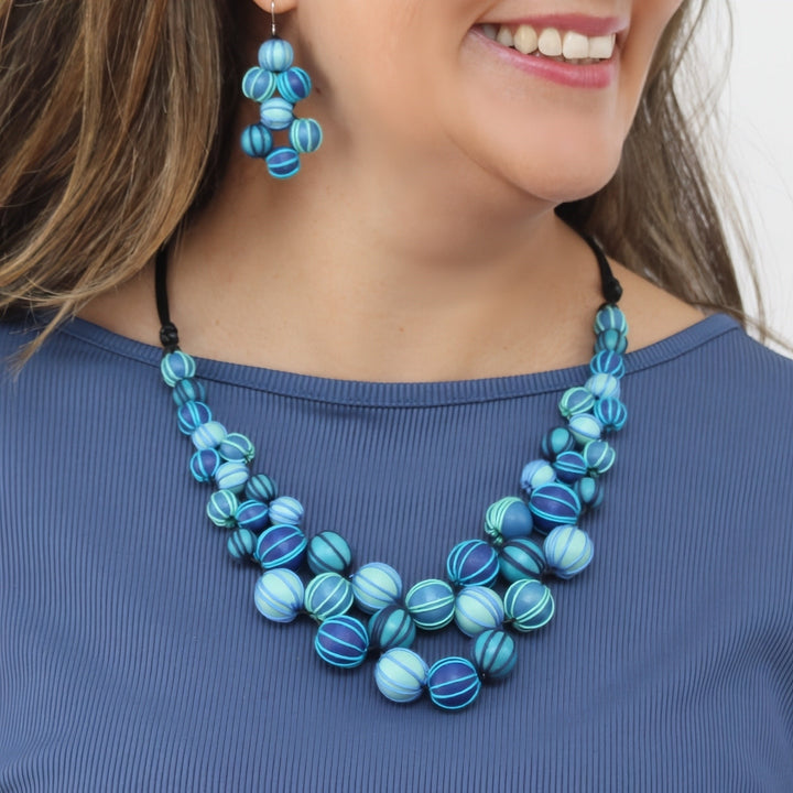 Royal  Blue Pamela Berries Necklace