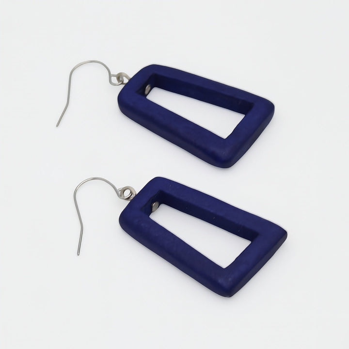 Blue Driftwood Dangle Earrings