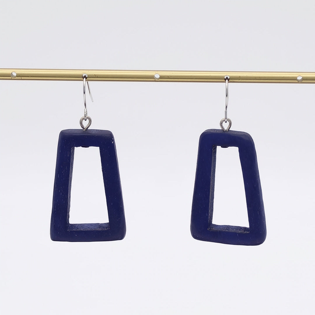 Blue Driftwood Dangle Earrings