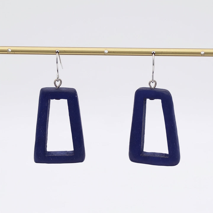 Blue Driftwood Dangle Earrings