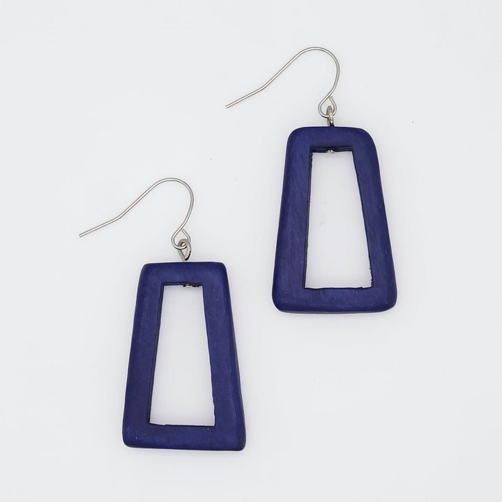 Blue Driftwood Dangle Earrings
