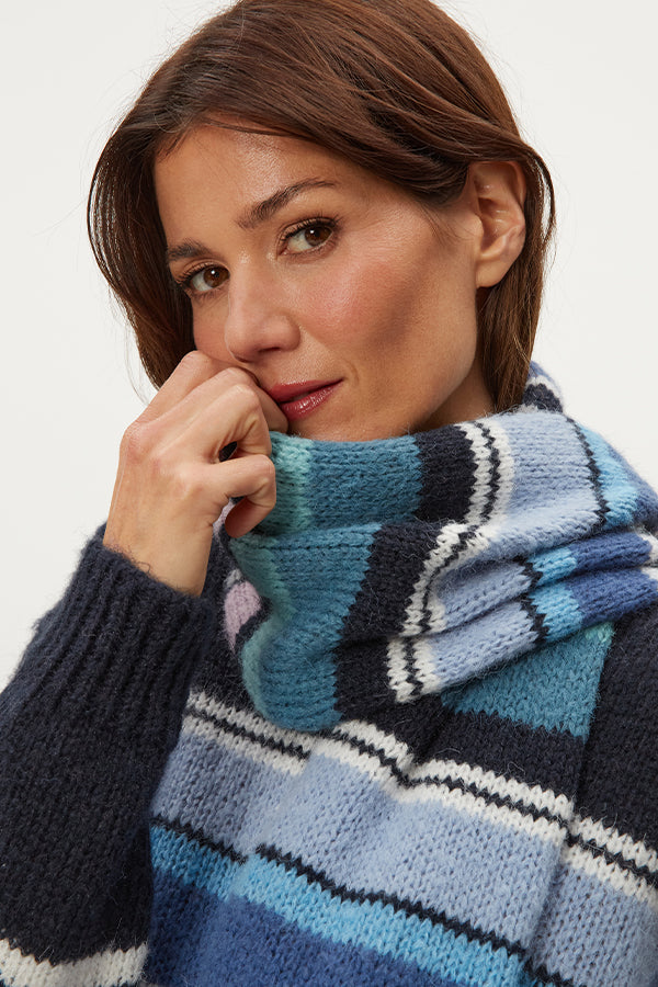 Striped Scarf in Nocturnal