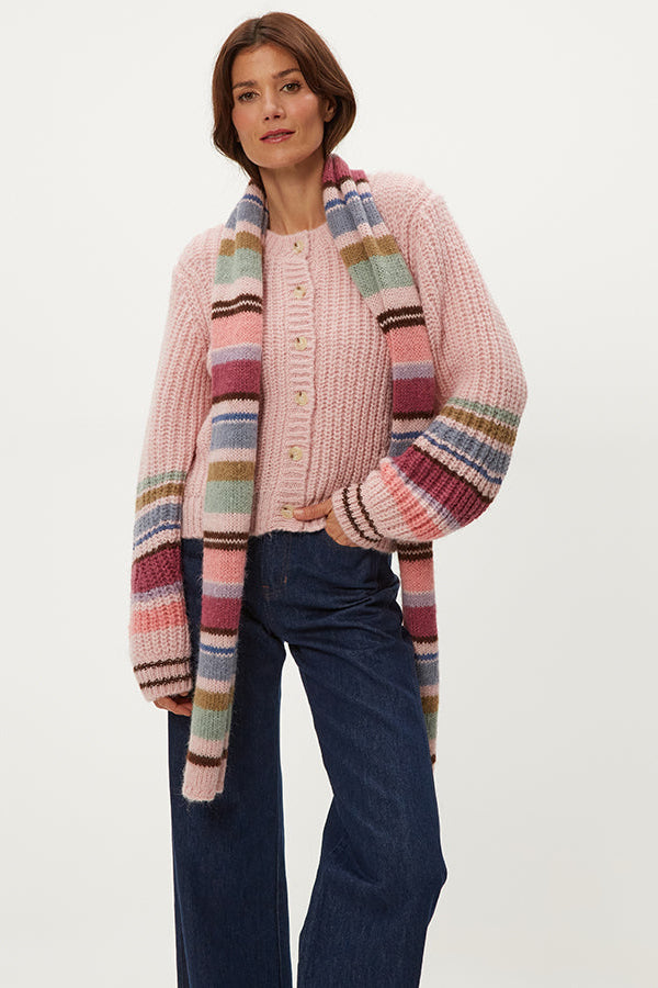 Striped Scarf in Pink