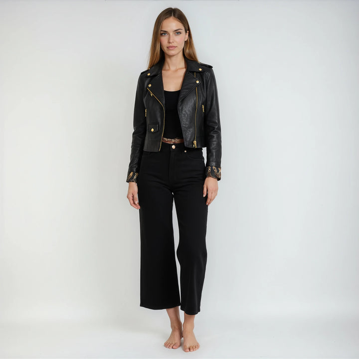Erin Wide Leg Crop Pant Black