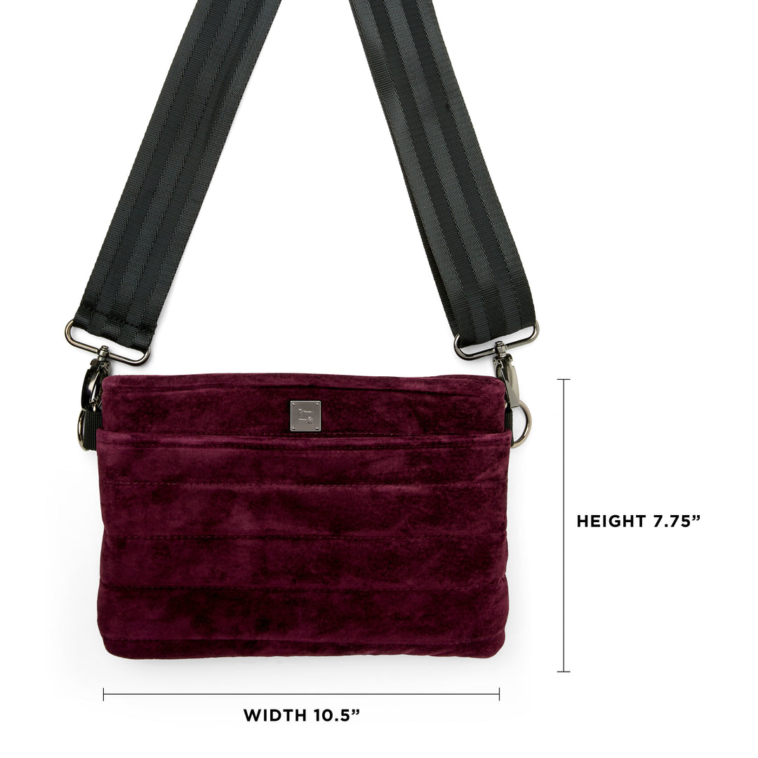 Suede Bum Bag 2.0 in Aubergine