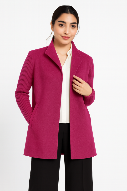 RIB SLEEVE COAT