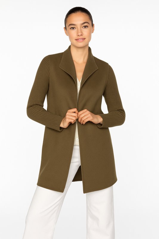 RIB SLEEVE COAT