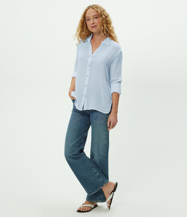 Leo Gauze Button Down Splash