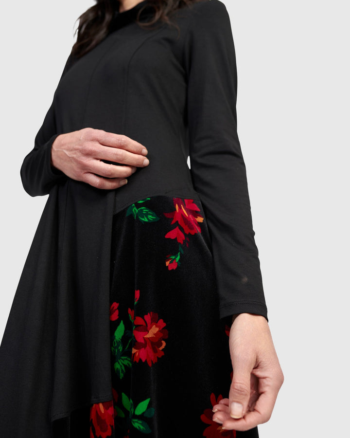 Serenade Cocoon Dress, Roses