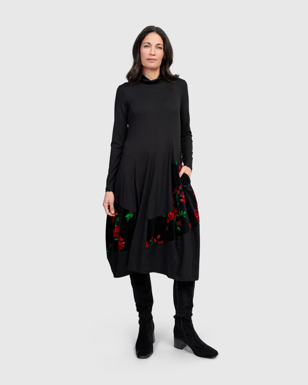 Serenade Cocoon Dress, Roses