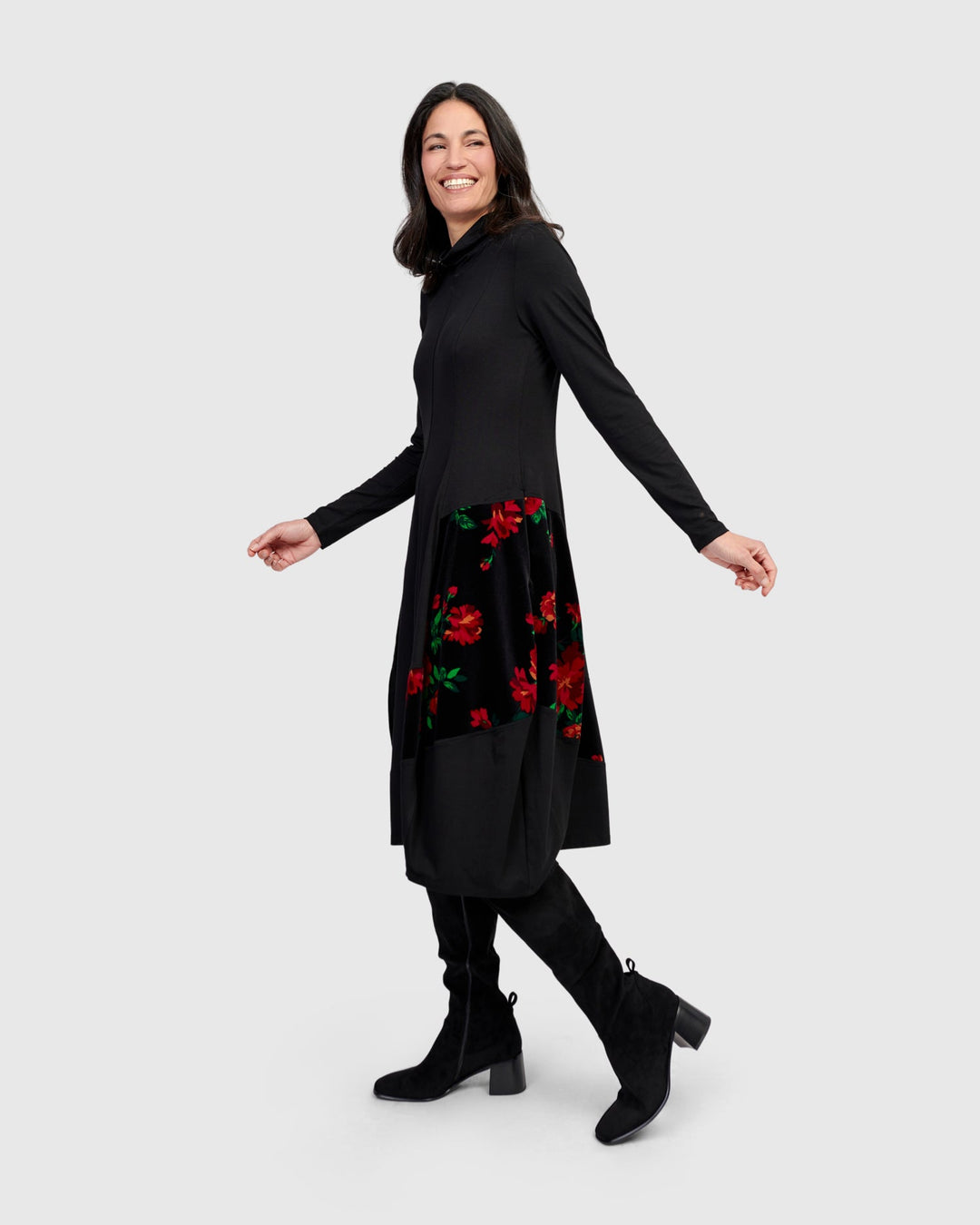 Serenade Cocoon Dress, Roses