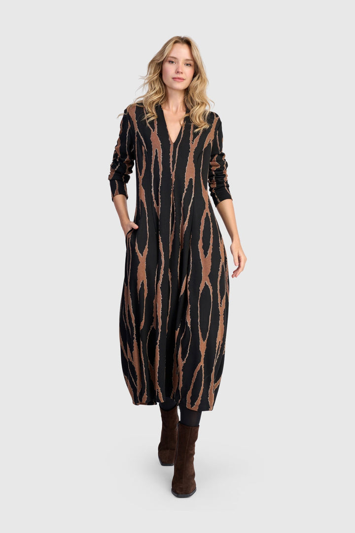 Willow Cocoon Dress, Wood