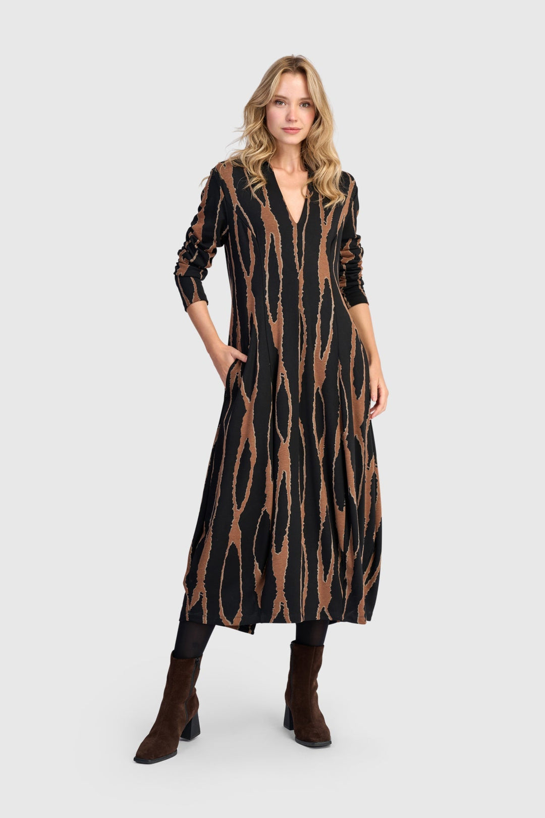 Willow Cocoon Dress, Wood