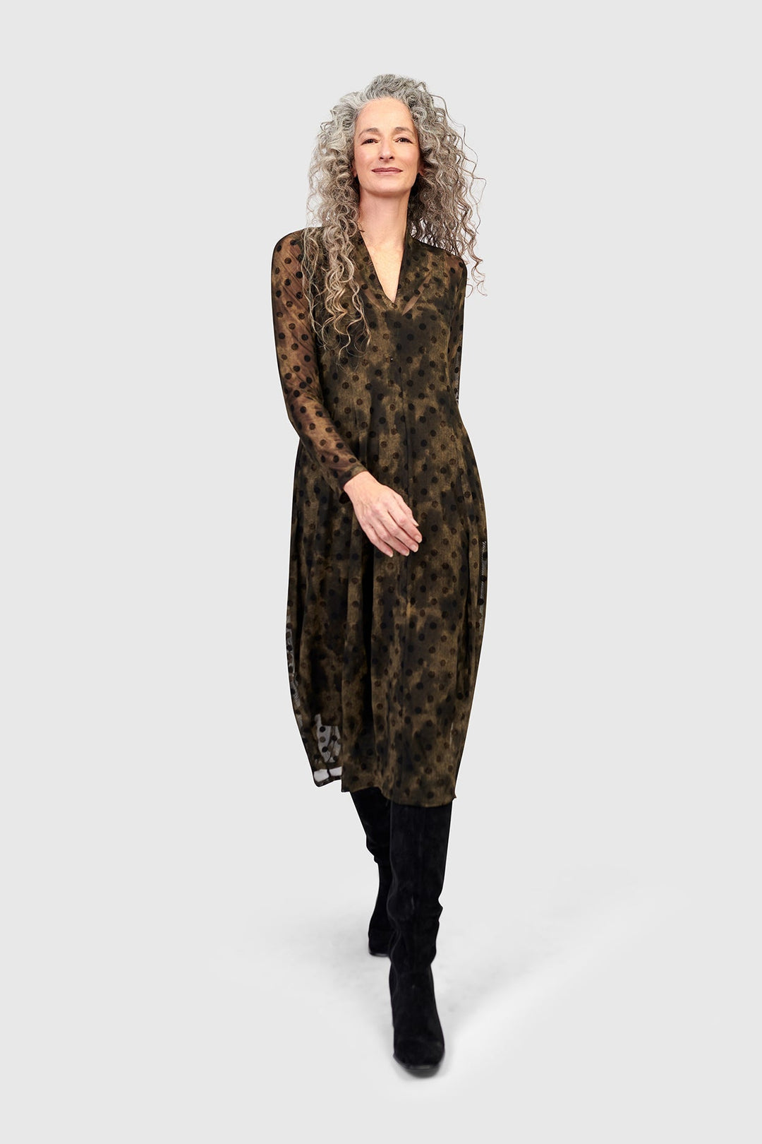 Grove Mesh Cocoon Dress, Antique