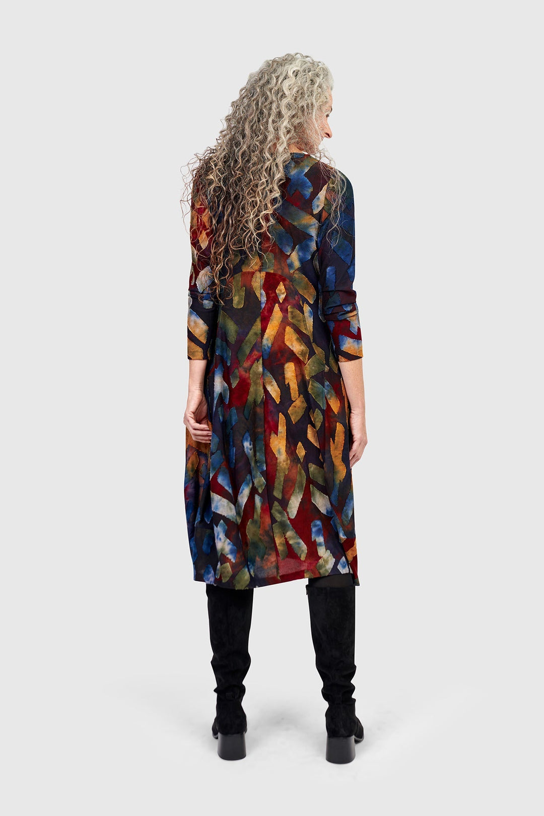 Dayglow Crew Cocoon Dress, Abstract