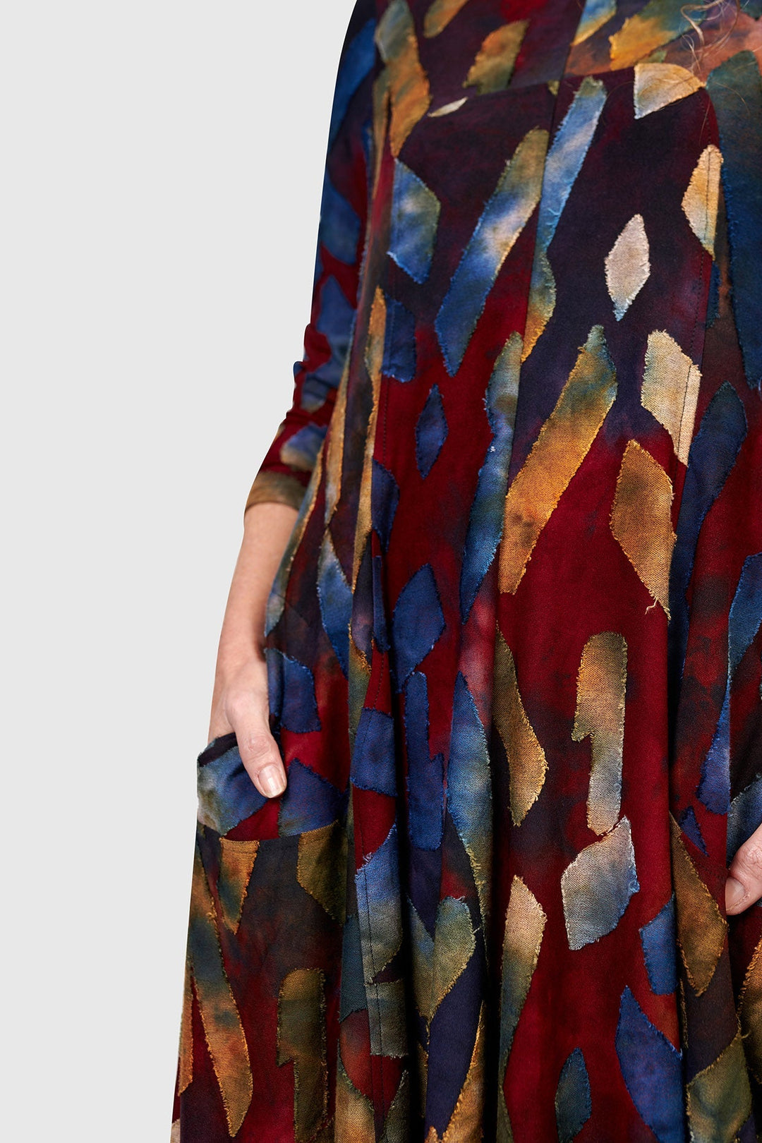 Dayglow Crew Cocoon Dress, Abstract