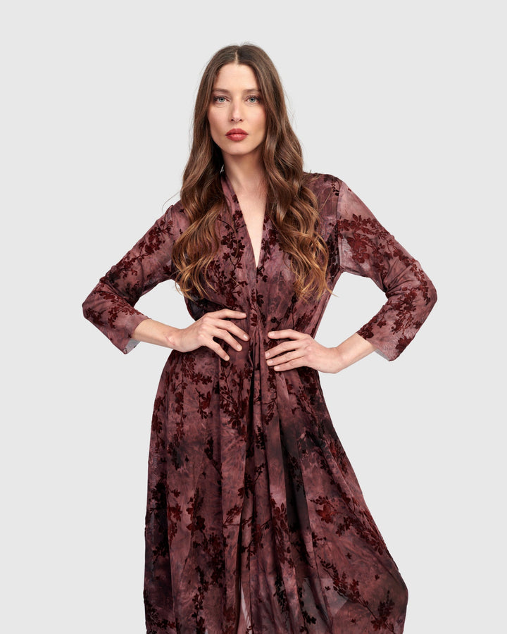 Barbra Cocoon Dress Wine