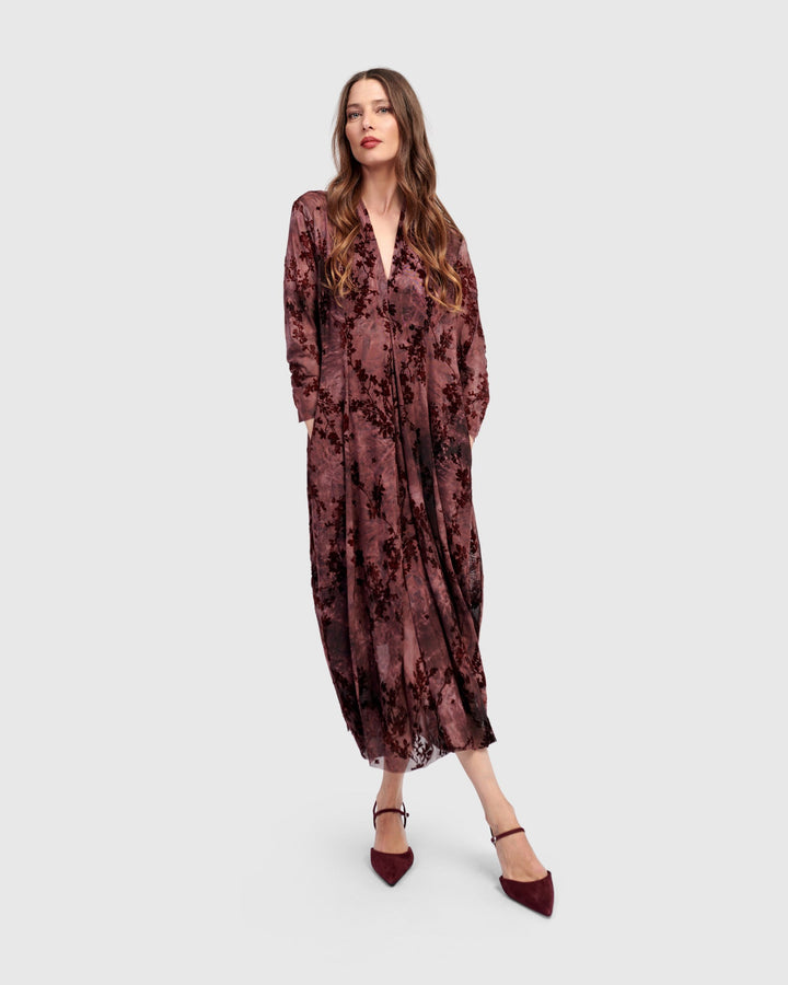 Barbra Cocoon Dress Wine