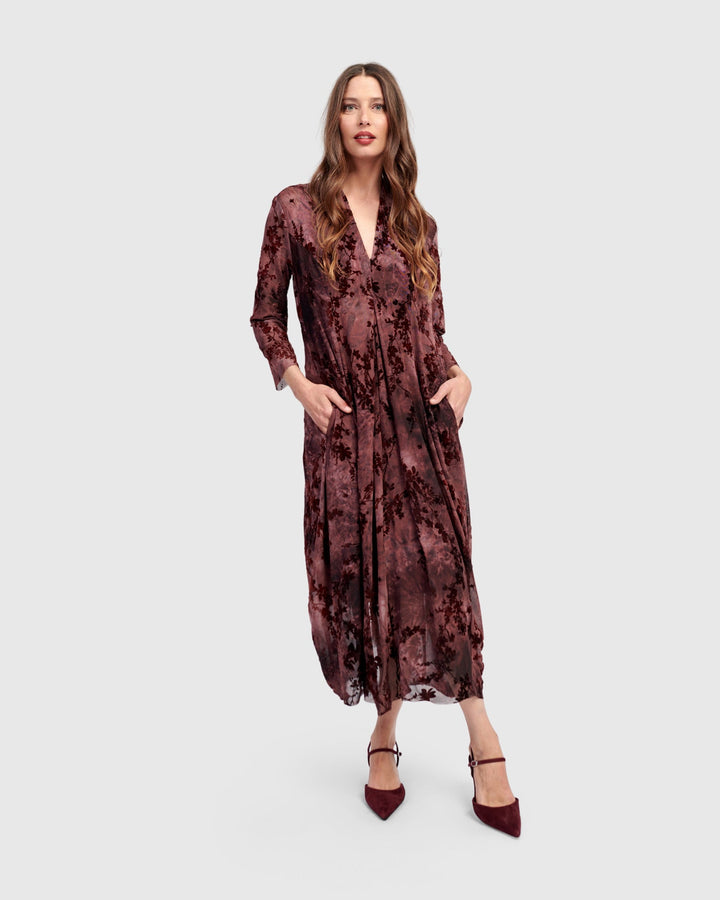 Barbra Cocoon Dress Wine
