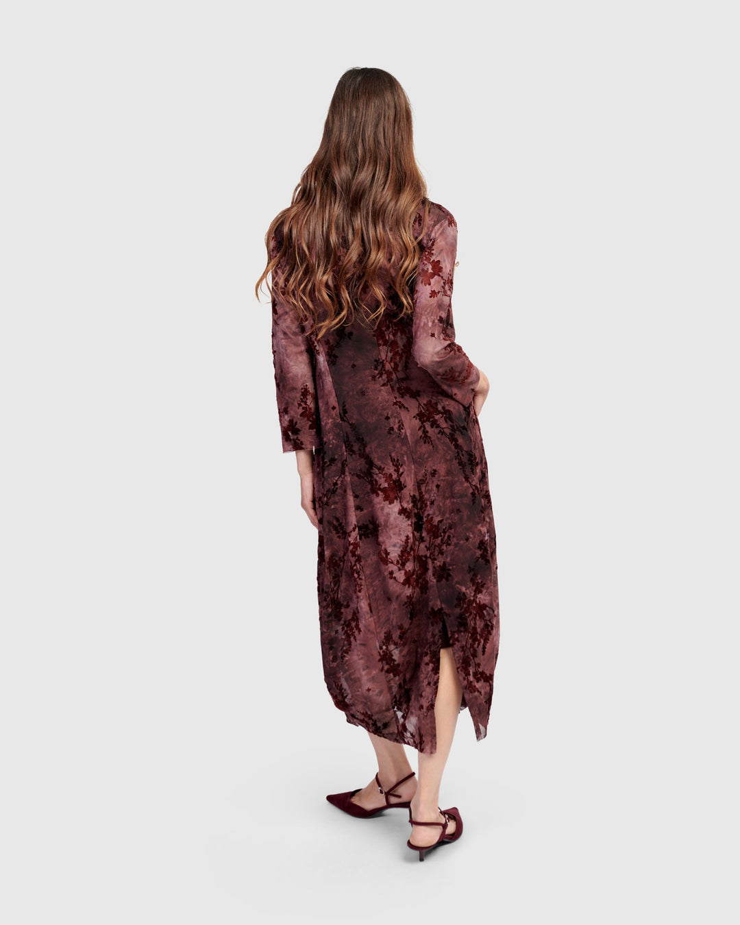 Barbra Cocoon Dress Wine