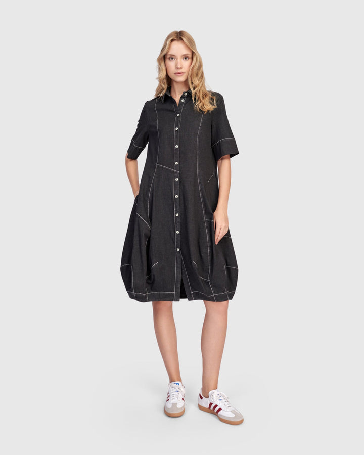 Barbie Wonderful Shirt Dress Black Denim
