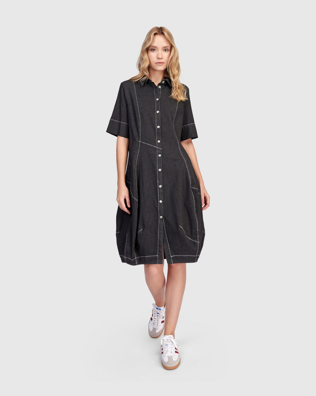 Barbie Wonderful Shirt Dress Black Denim
