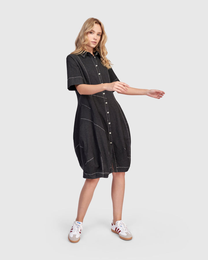 Barbie Wonderful Shirt Dress Black Denim