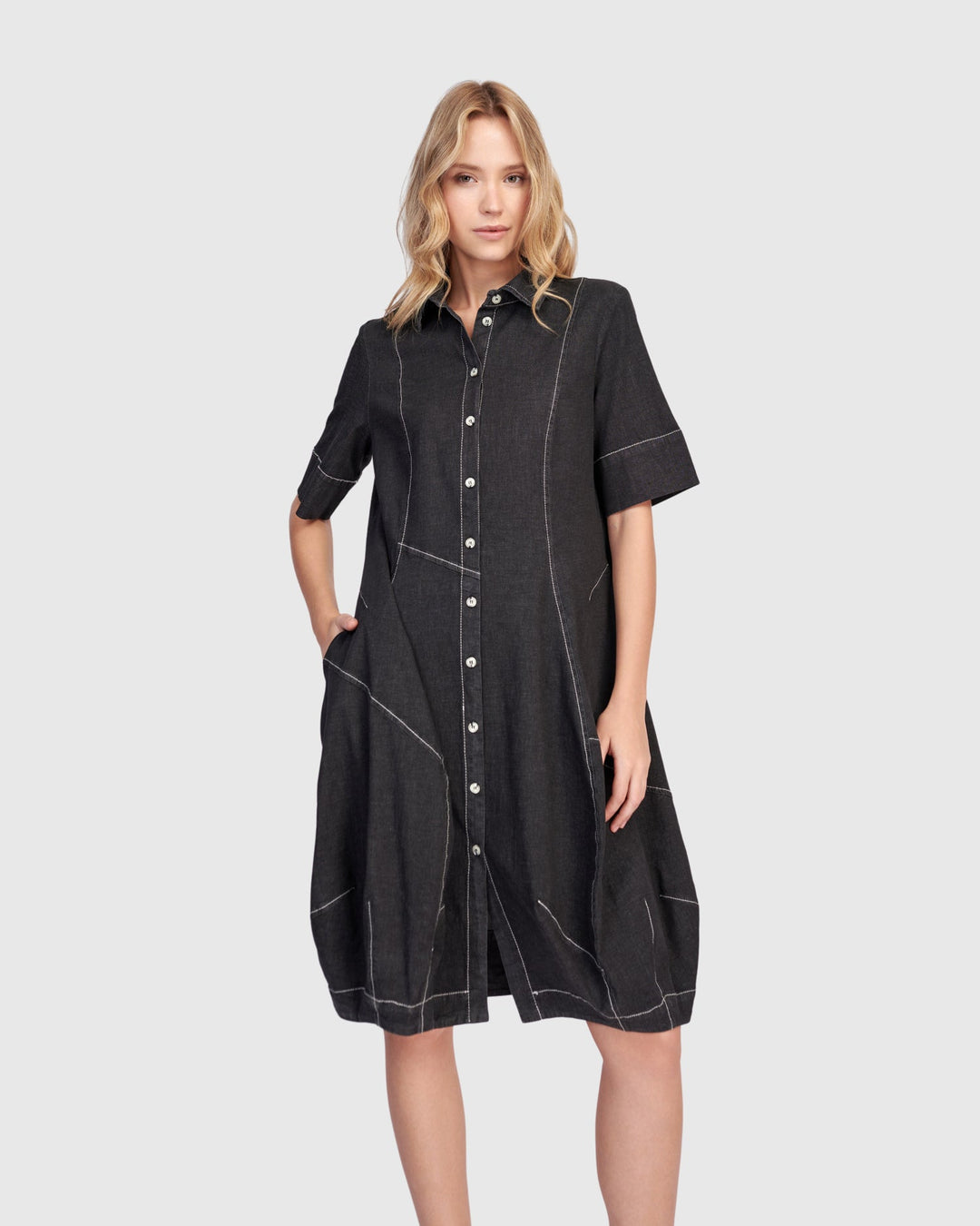 Barbie Wonderful Shirt Dress Black Denim