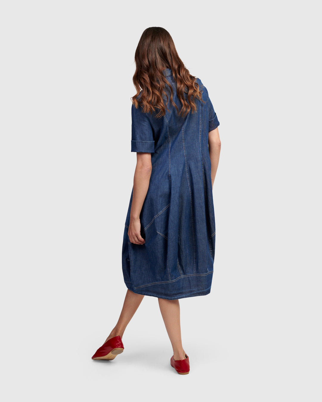 Short Sleeve Cocoon Dress