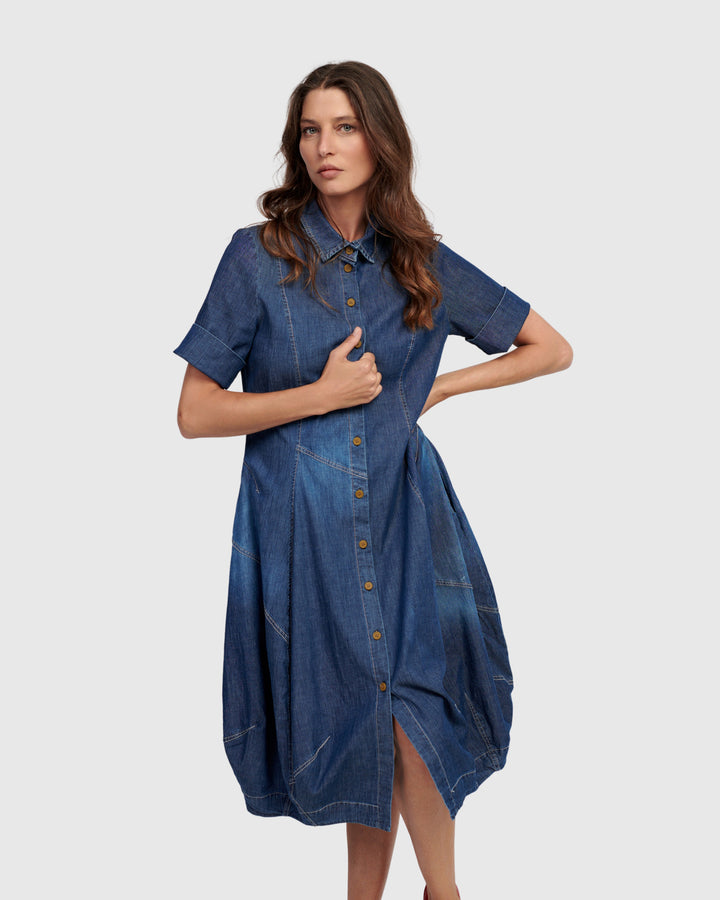 Short Sleeve Cocoon Dress