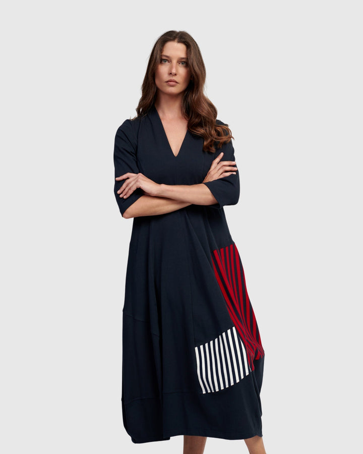 V-Neck Maxi Dress Mix