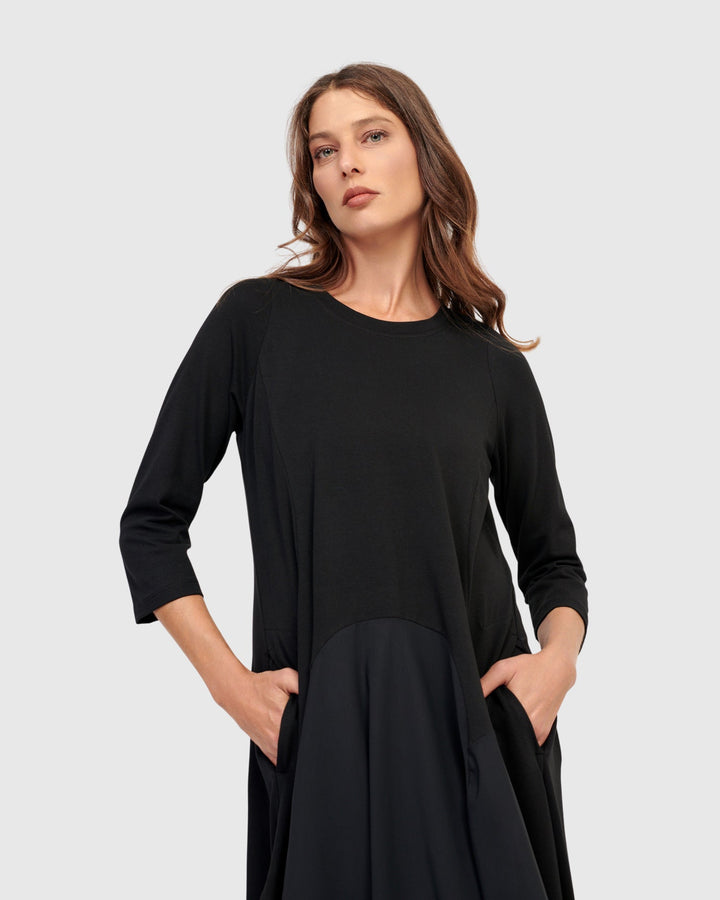 Tekbika Phoebe Crew Cocoon Dress, Black