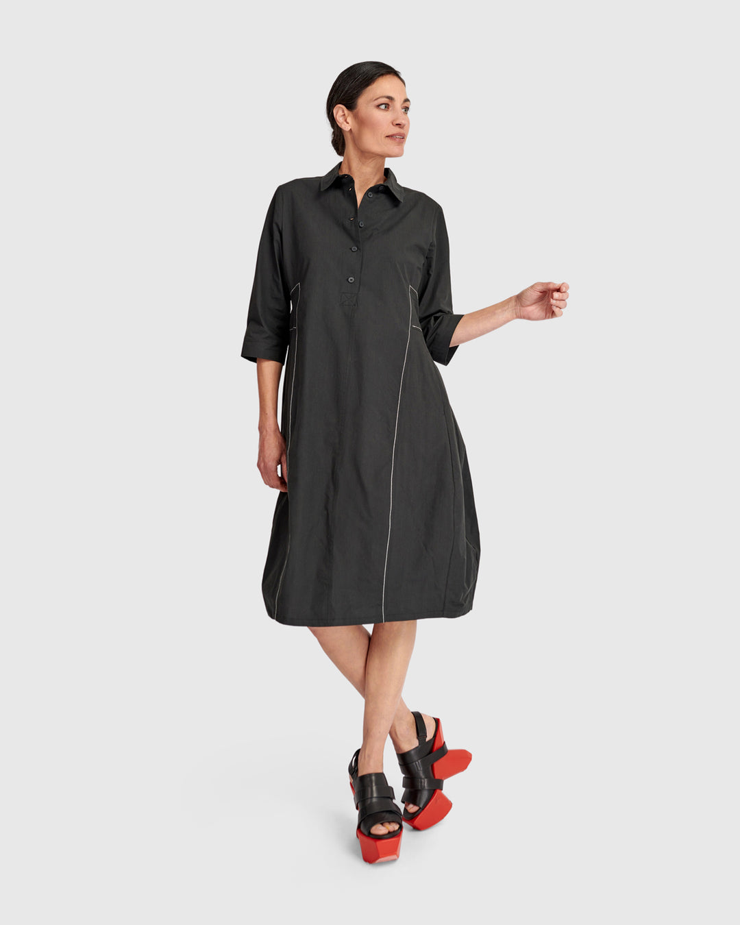 Cocoon Dress Black