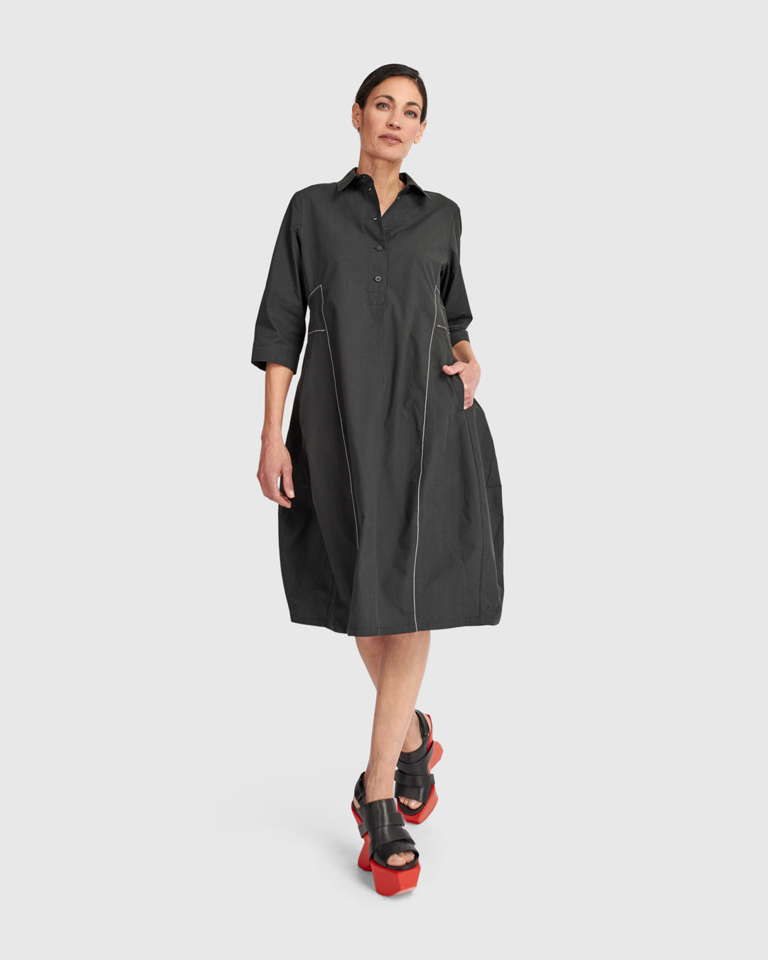 Cocoon Dress Black