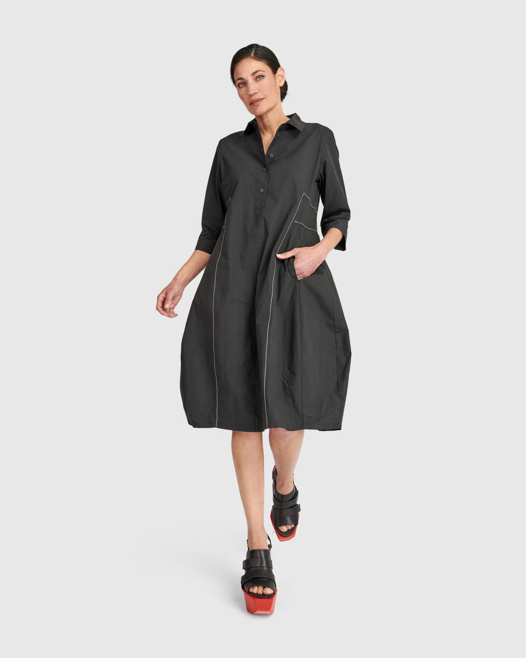 Cocoon Dress Black