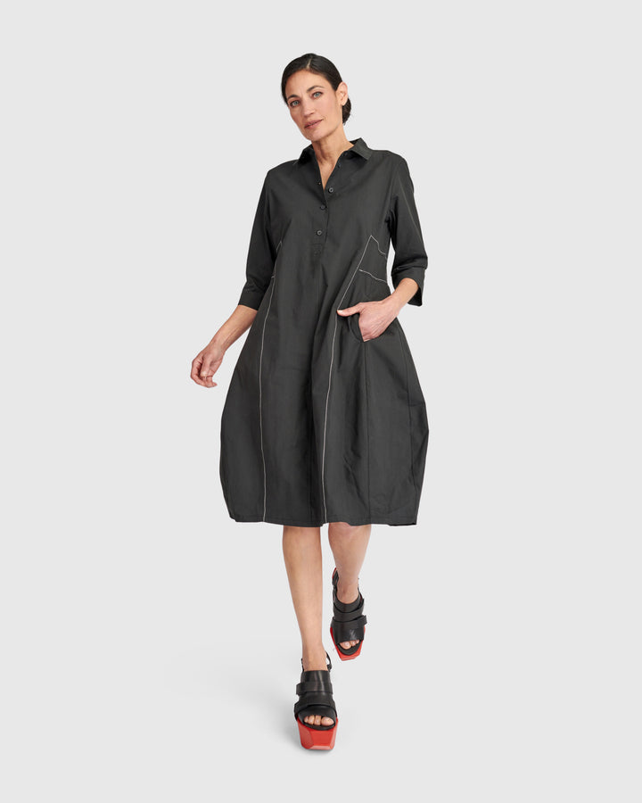Cocoon Dress Black