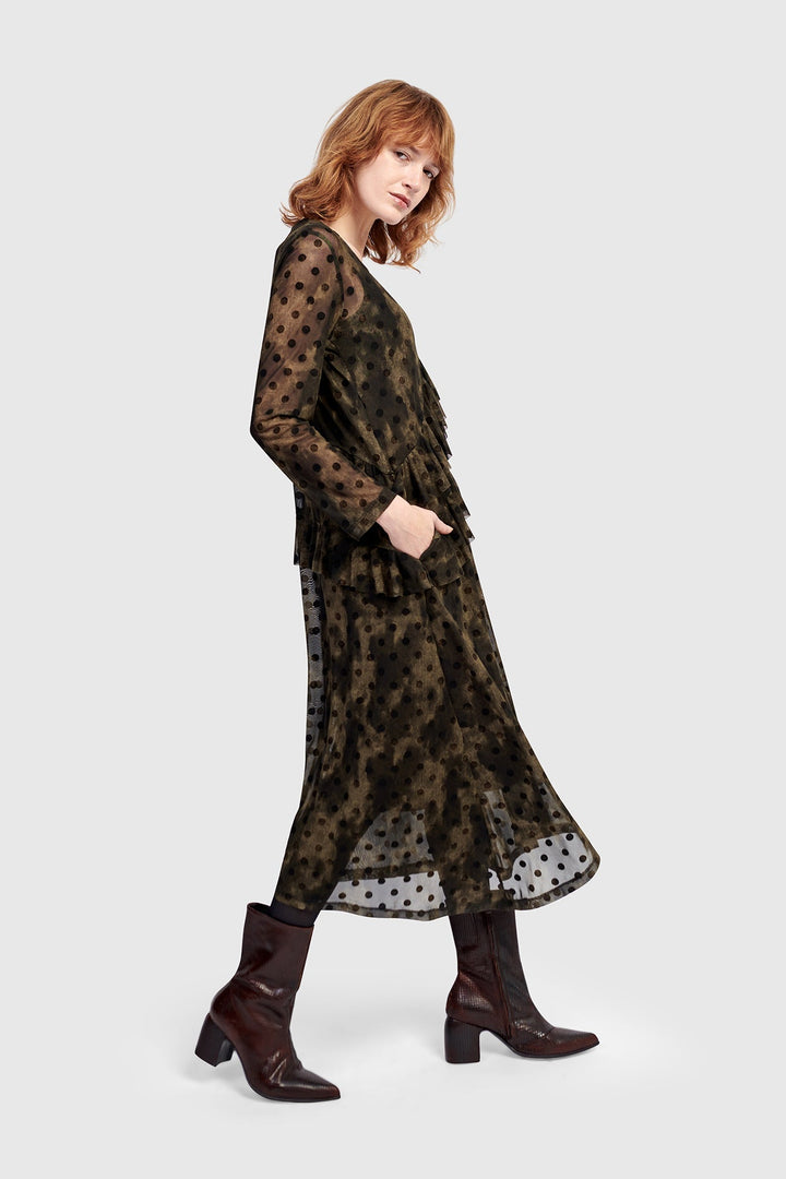 Urban Sprig Mesh Dress, Antique