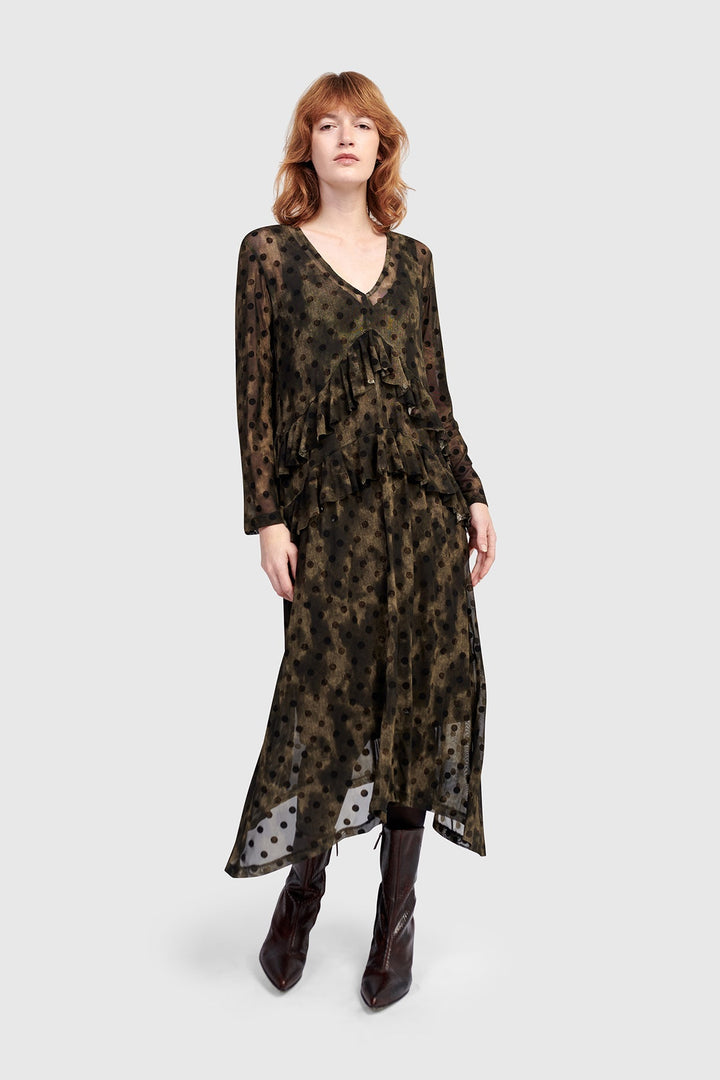 Urban Sprig Mesh Dress, Antique