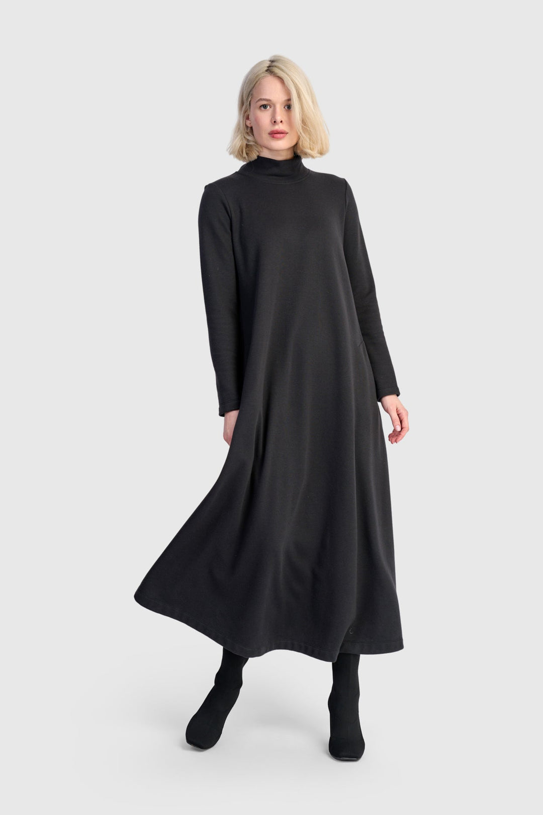 Urban Cloud A-line Dress, Black