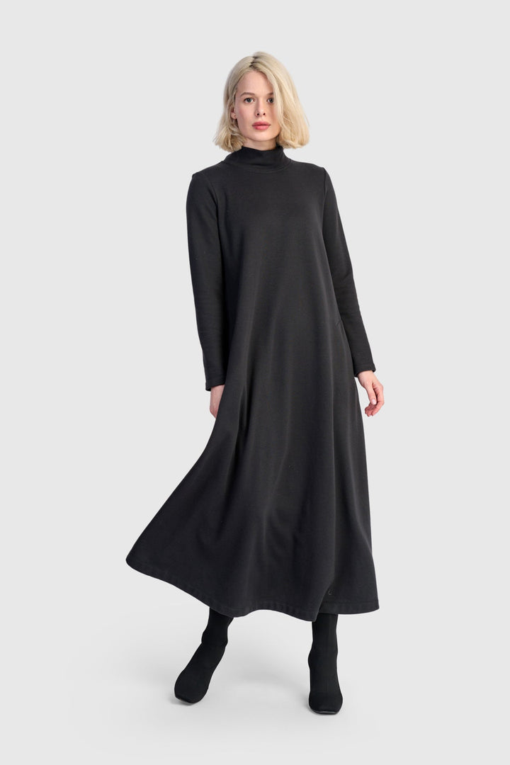 Urban Cloud A-line Dress, Black