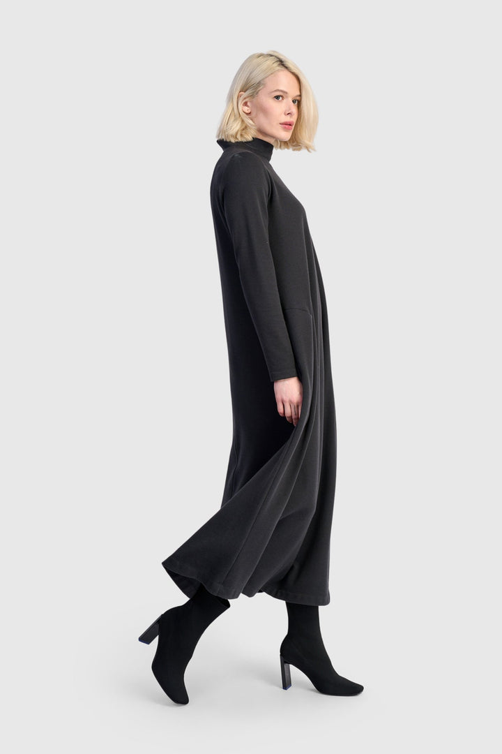 Urban Cloud A-line Dress, Black